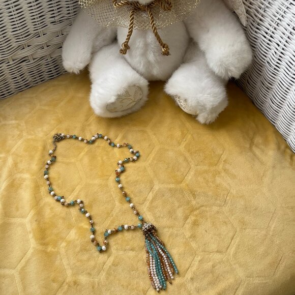 Beaded Tassel Necklace - Picture 2 of 3